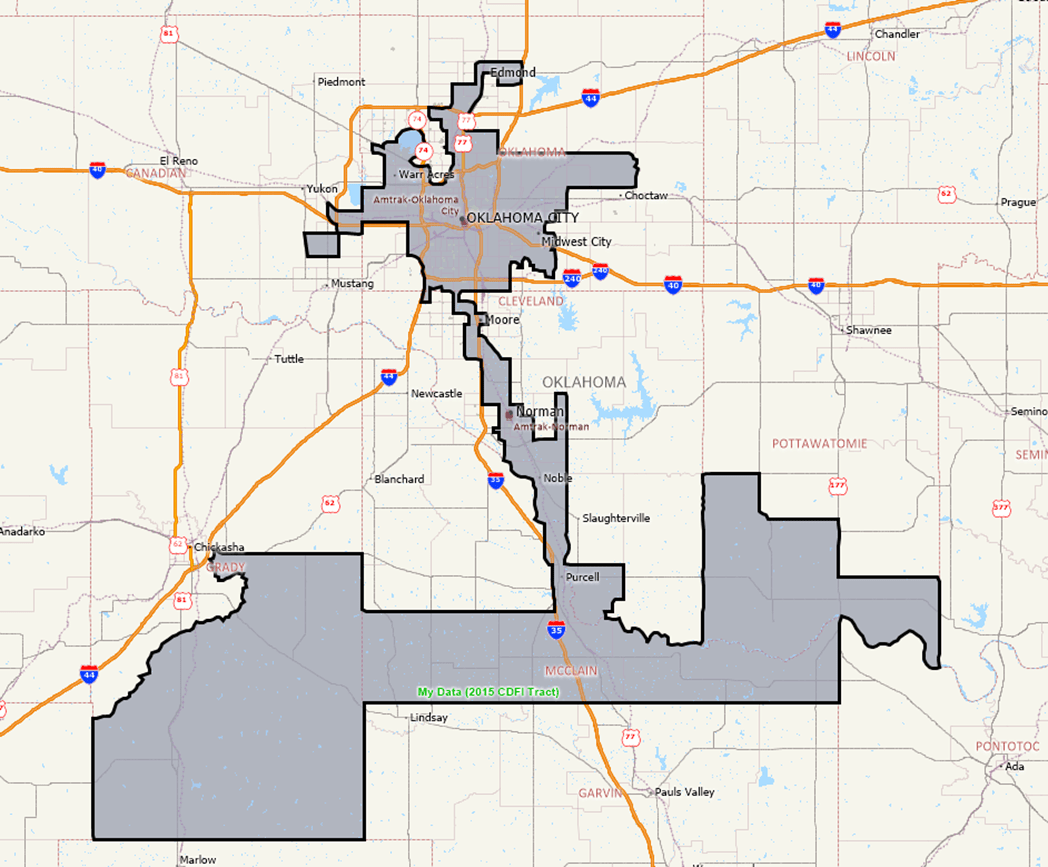 Underserved Areas OKC Map