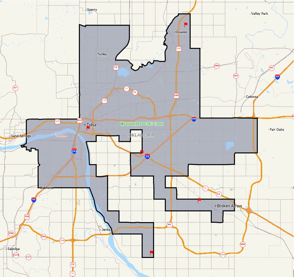 Underserved Areas Tulsa Map